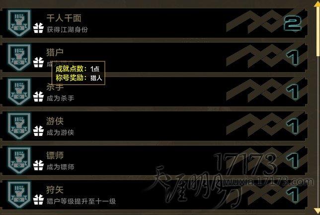 天涯明月刀成就系统