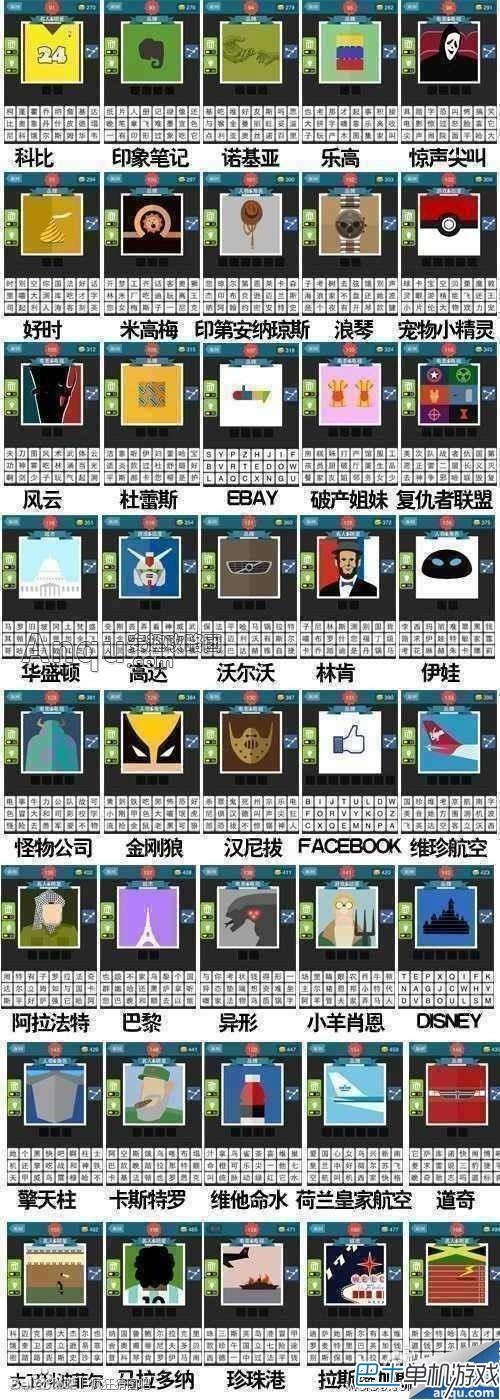 瘋狂猜圖答案攻略 所有答案最新圖文全攻略