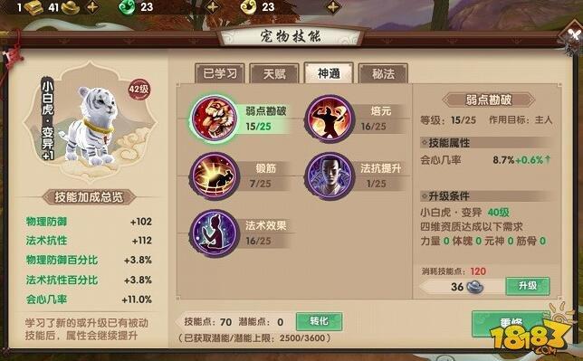 寻仙手游侍宠怎么培养 侍宠技能培养方针