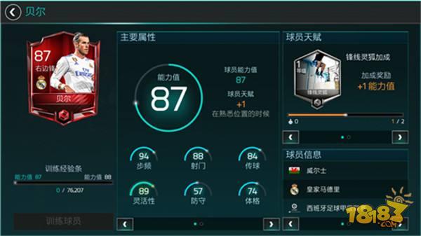 FIFA足球世界右边锋最佳选择 大圣贝尔
