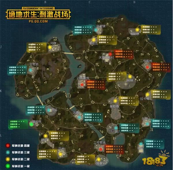 刺激战场雨林地图跳哪儿 资源分布图来帮你