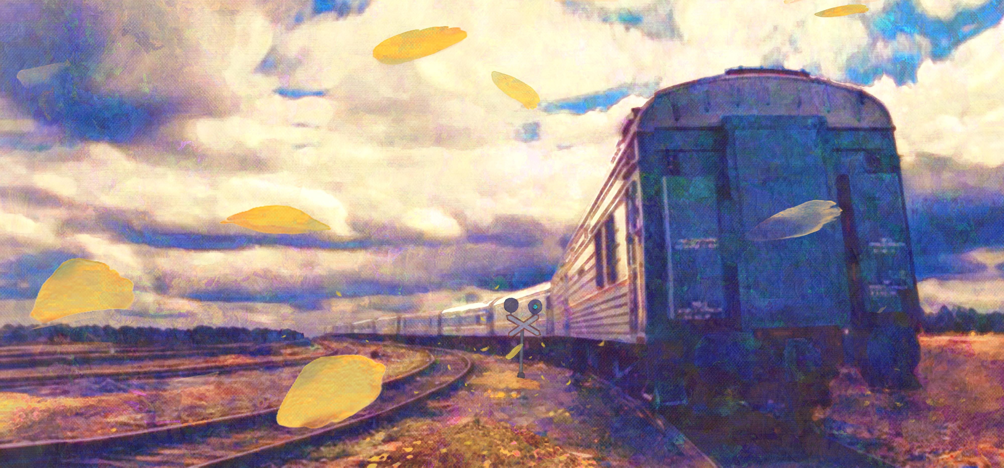 水墨-列車