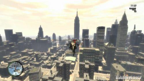 老外《GTA4》超喜感玩法 直升机弹射基友