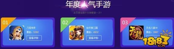 見證精品手游 18183“手游風云榜”火爆進行中