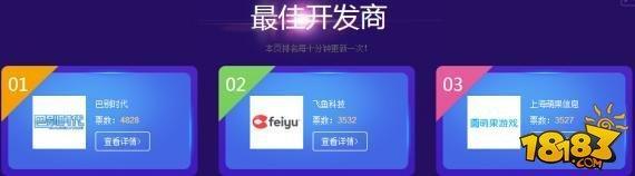 見證精品手游 18183“手游風云榜”火爆進行中
