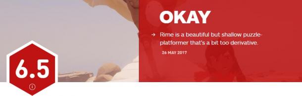 《Rime》IGN评分6.5分 外表华丽但内容肤浅！