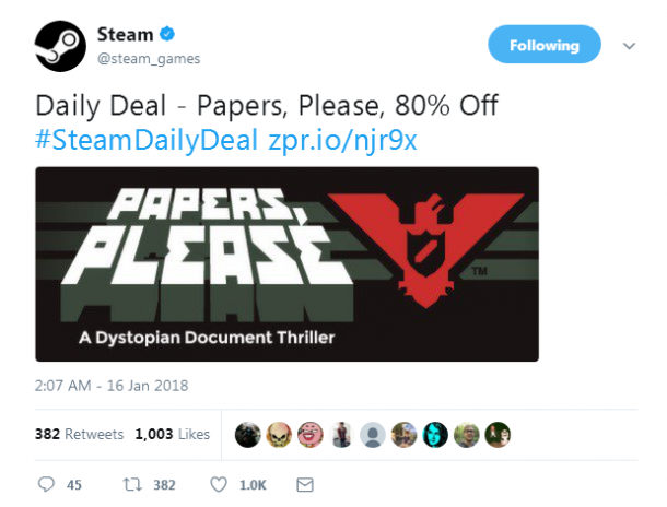 IGN 8.7分《请出示文件》Steam 2折优惠仅要7块钱