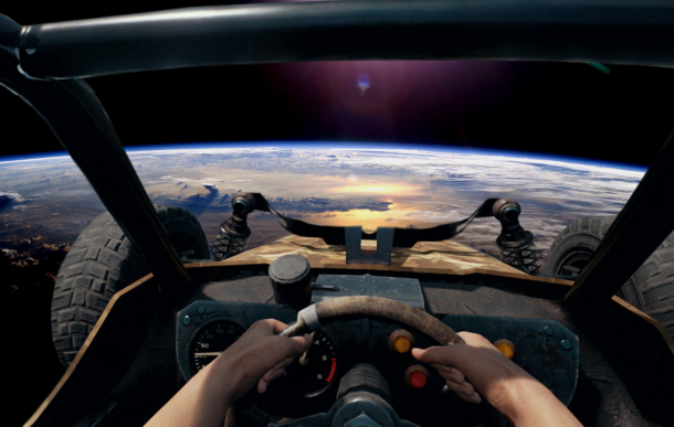 《绝地求生》制作人分享游戏越野车“上太空”画面