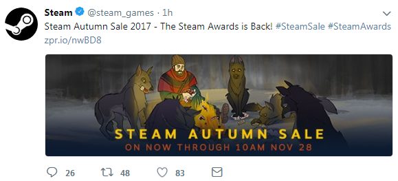 Steam官推被盜取亂發(fā)優(yōu)惠信息 可能是玩家惡作劇