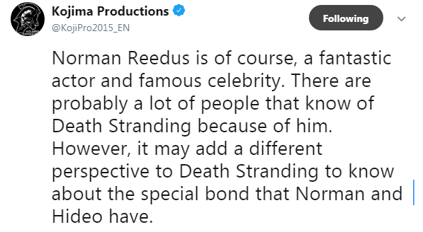 《死亡擱淺》主角Sam為什么是弩哥Norman來演？