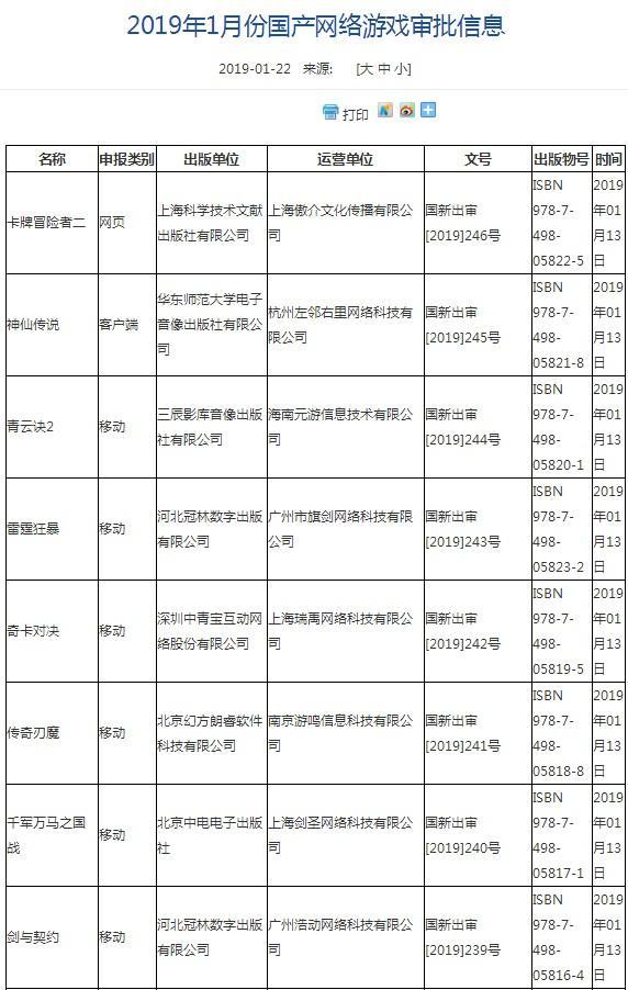 广电总局公布最新国产游戏过审名单 腾讯、网易在列