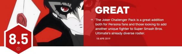 《任天堂明星大乱斗特别版》Joker挑战包 IGN 8.5分