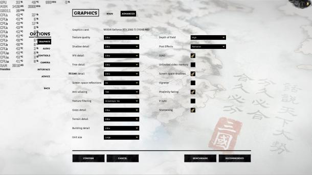 《全面戰(zhàn)爭：三國》PC性能表現(xiàn)分析 對顯卡要求較高