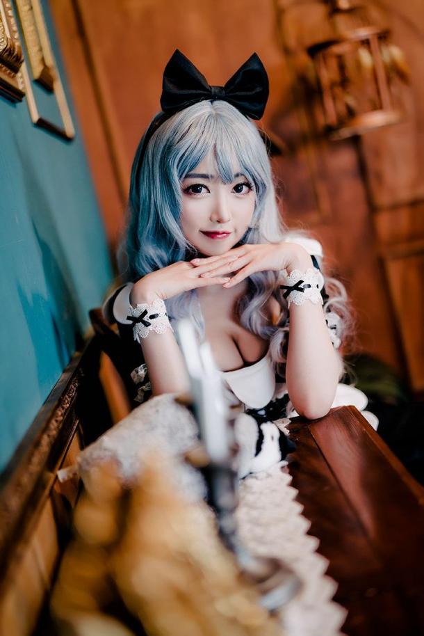 韓妹COS《黑色沙漠》美圖 穿女仆裝性感火辣迷人