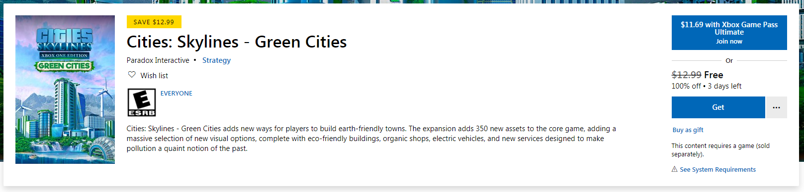 城市:天际线DLC绿色城市微软商店免费领取方法