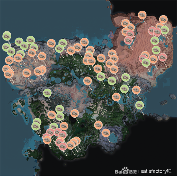 幸福工厂岩石沙漠地图图片