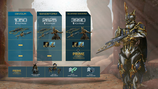 Warframe星际战甲Inaros Prime捆绑包内容一览