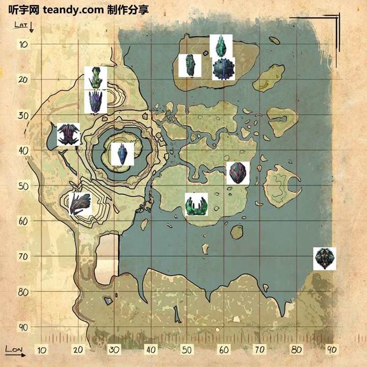 方舟中心岛地图图片