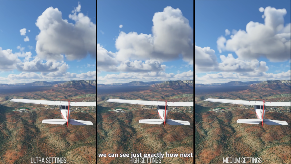 微软模拟飞行画质帧数对比
