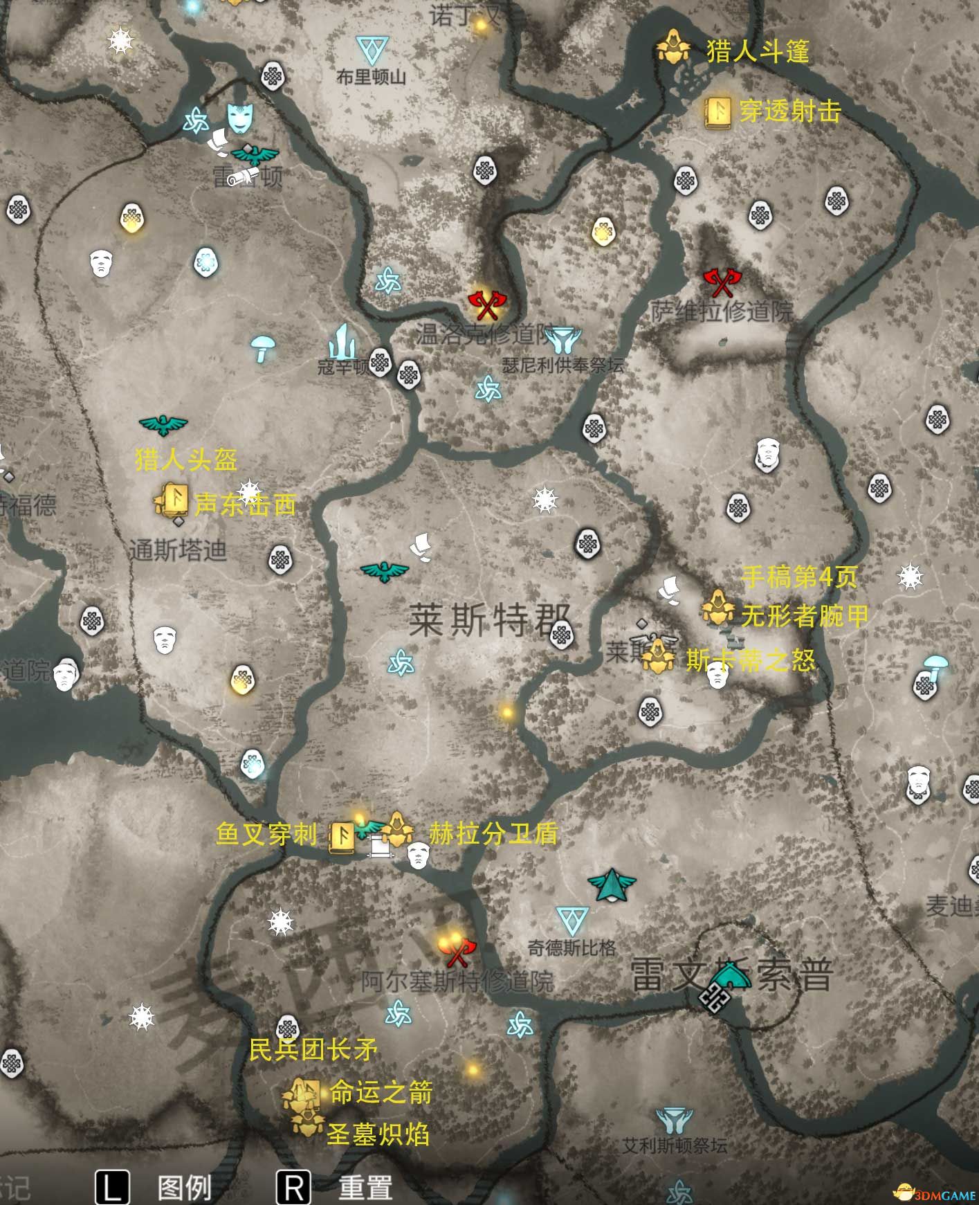 英灵神殿全地图图片