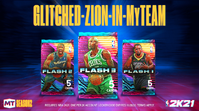 《NBA2K21》Flash3卡包储物柜代码分享